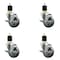 Service Caster 3.5'' SS Gray Poly Swivel 1-7/8'' Expanding Stem Caster Set with Brake, 4PK SCC-SSEX20S3514-PPUB-TLB-178-4 - alternate 1